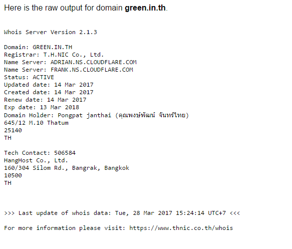 Whois Information