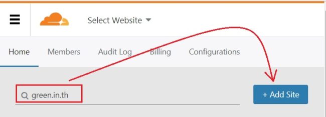 Add site Cloudflare