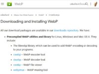 Downloading and Installing WebP
