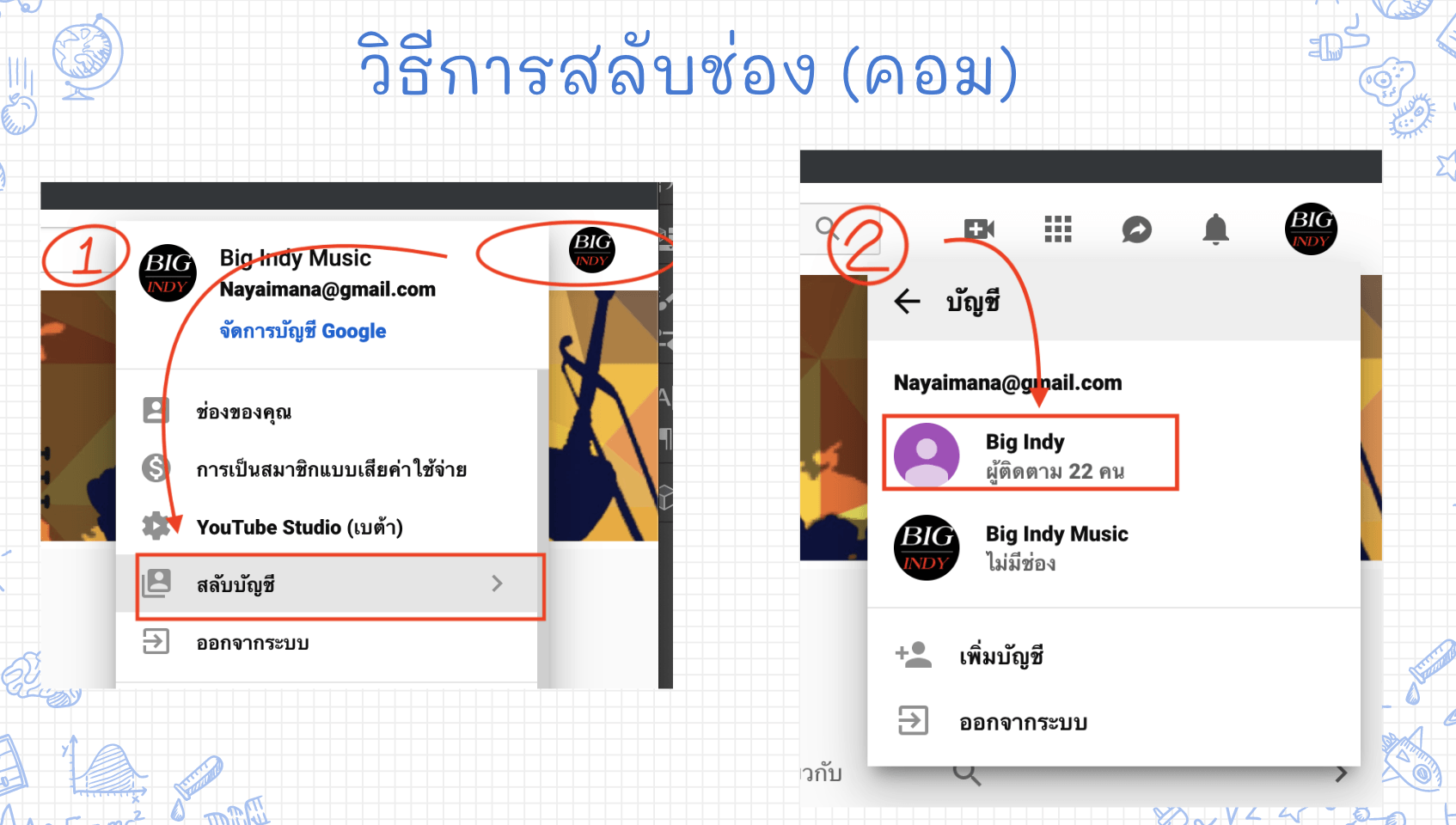 สลับช่องในคอม