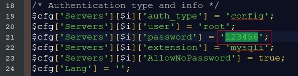 Config new password