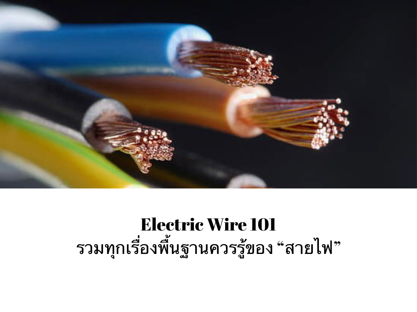 Electric Wire 101 รวมทุกเรื่องพื้นฐานควรรู้ของ “สายไฟ” Green
